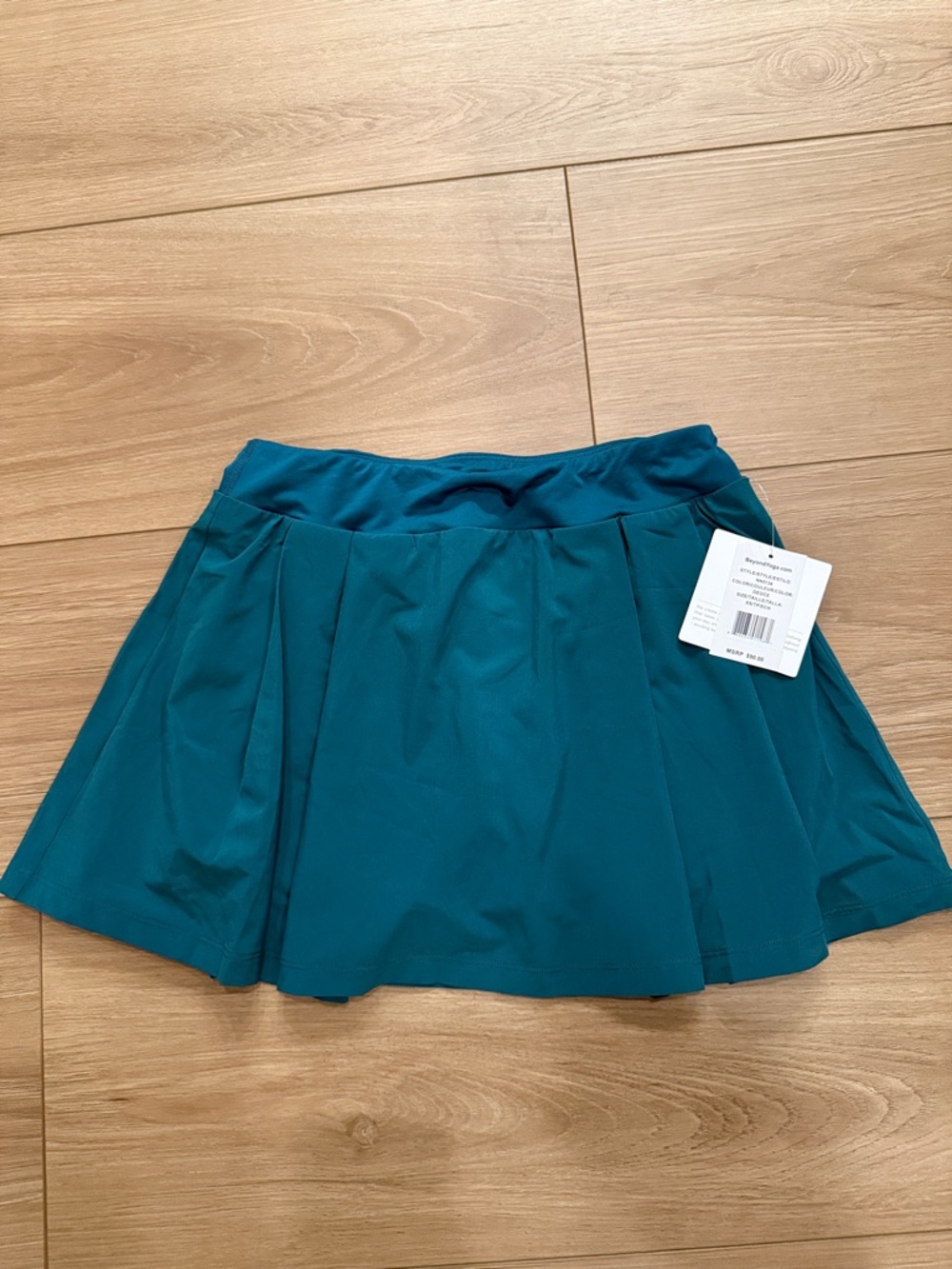 Beyond Yoga Tennis Advantage Skirt Teal Sz XS NWT Flowy Athletic Skort